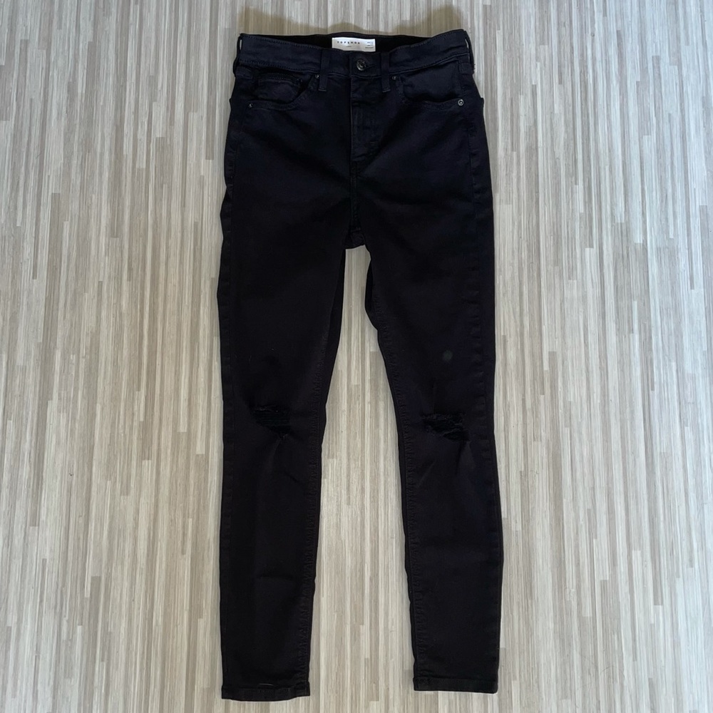 Topshop Jamie Jeans high waisted black jeggings